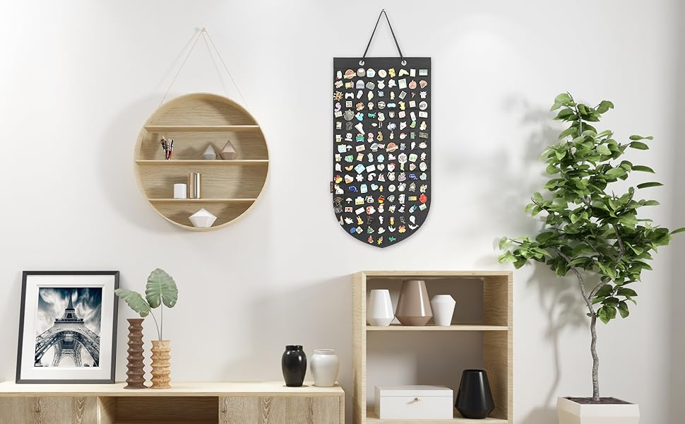 Hanging Brooch Pin Storage Organizer, Pin Wall Display Banner for Display Pins