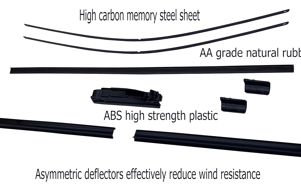 PEJIEDAS 26"+22" Windshield Wipers with 16" Rear Wiper