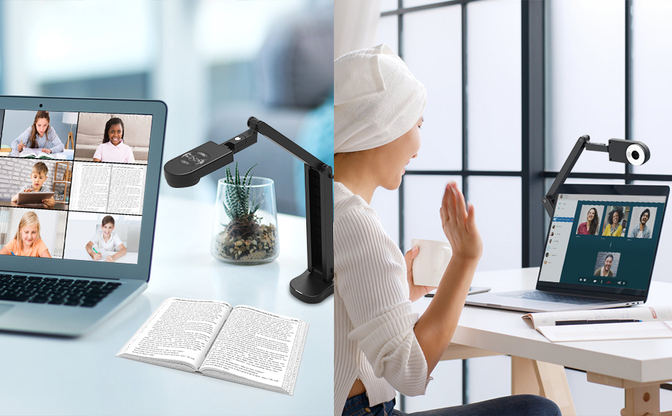 Kitchbai Cámara de Documentos/Document Camera 8MP, 4K USB cam con