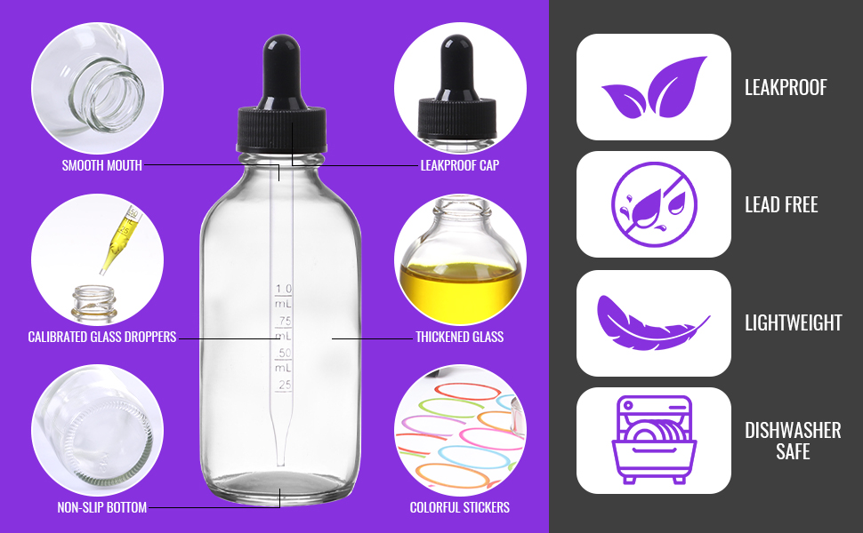 glass dropper bottles