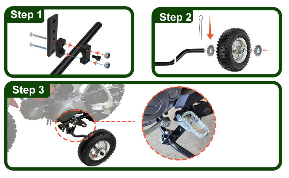Harsire Dirt Bike Training Wheels Compatible with Honda