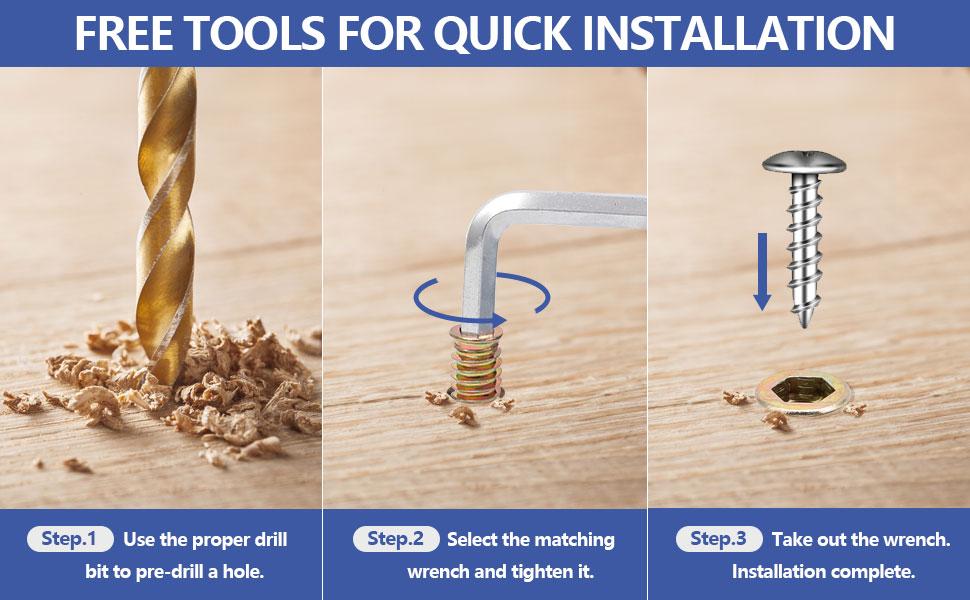 178Pcs Threaded Inserts Nuts for Wood,1/4"20, 5/16"18, 3/8"16 10