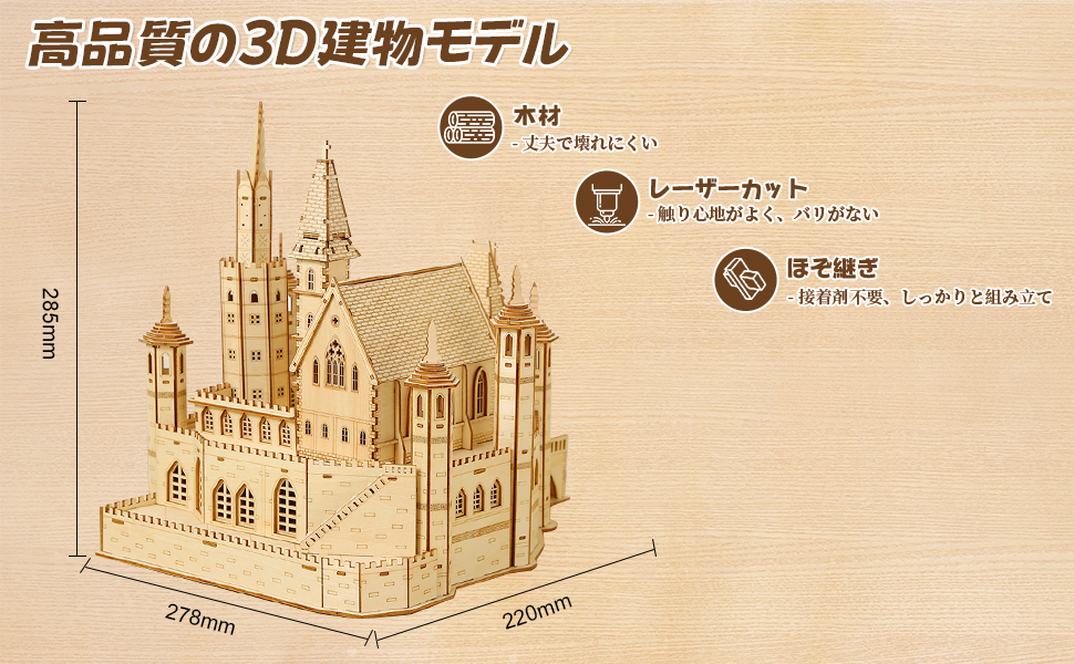 大きな 城　キャッセル　木のおもちゃ　イマジナリウム　Castle HUGE Imaginarium Medieval Castle Wooden Wood Play Set for