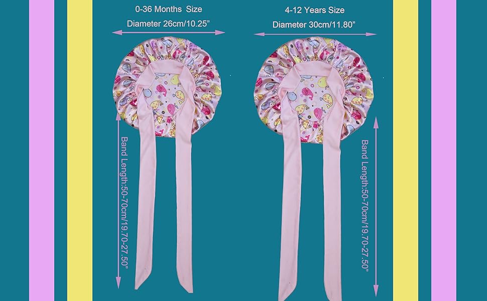 baby bonnet little girl silk bonnets for girls 6-12 months kids toddler sleeping toddlers infant