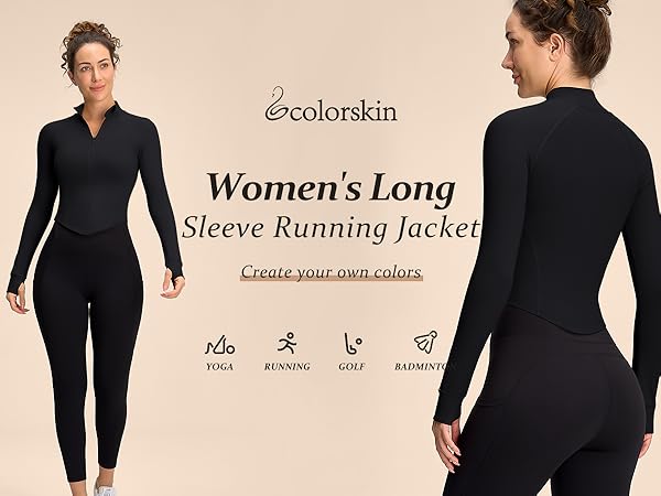 Amazon.com: colorskin Womens Zip Up Bbl Jacket Lightweight