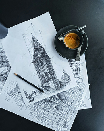 tron 9"x12" Sketchbook Drawing