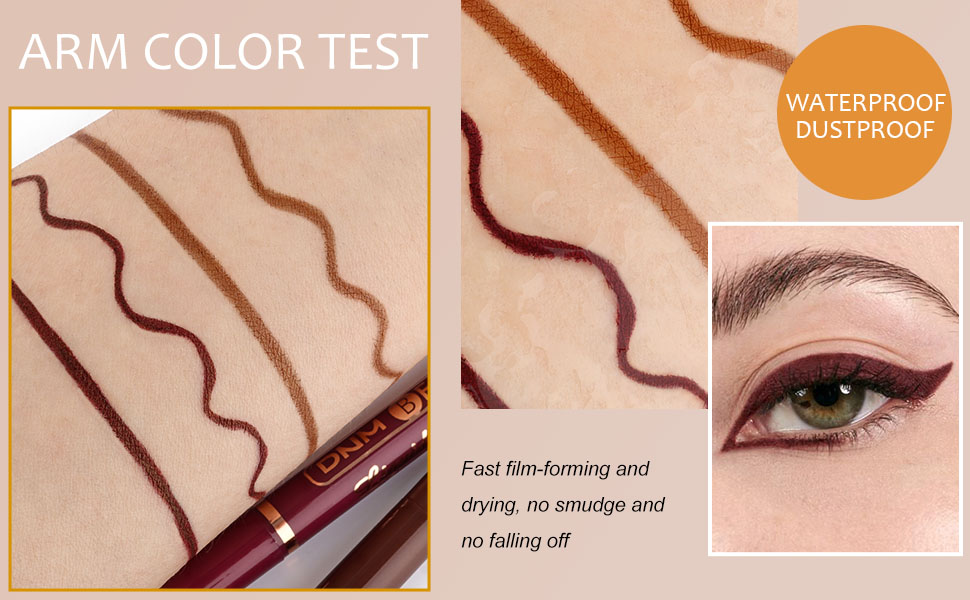 2Pcs Dark Light Brown Liquid Wing Eyeliner Colorful Pen Set