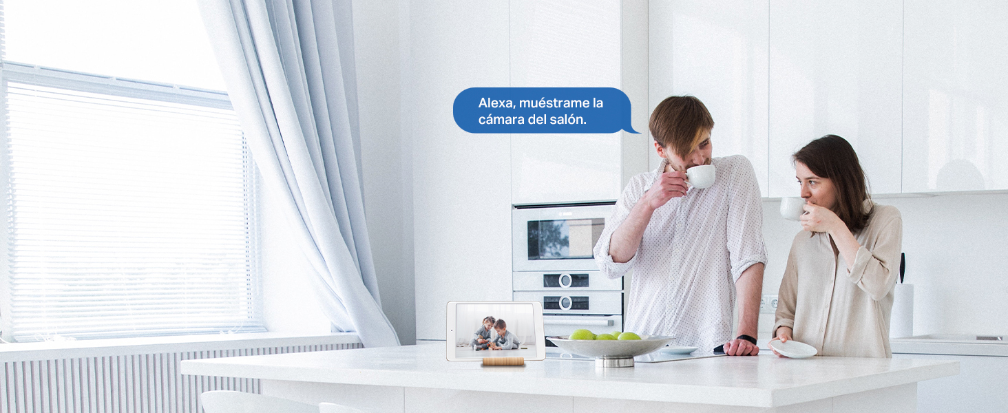 Tapo C200C - Câmara de Vigilância Wi-Fi 360°, 1080p, Visão Noturna, Detecção IA