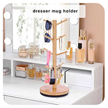 Upgraded 360° Rotated 8 Hooks Coffee Mug Holders for Counter