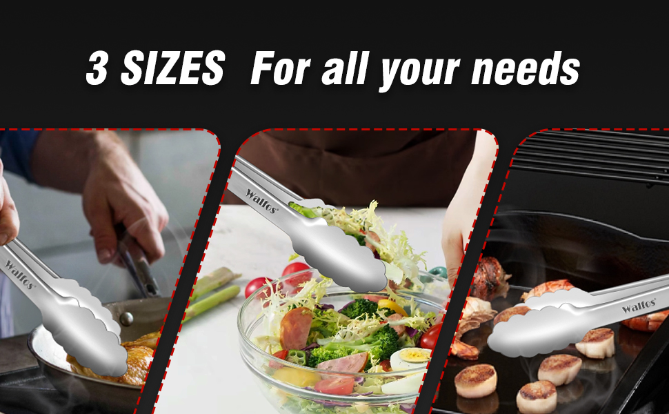 tongs for cooking kitchen tongs metal tongs stainless steel tongs 7" 9" 12 " inch grilling bbq tongs
