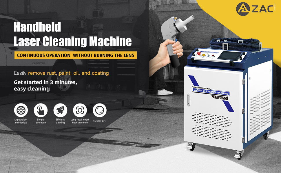 ZAC US Stock 1500W MAX Laser Cleaning Machine Handheld