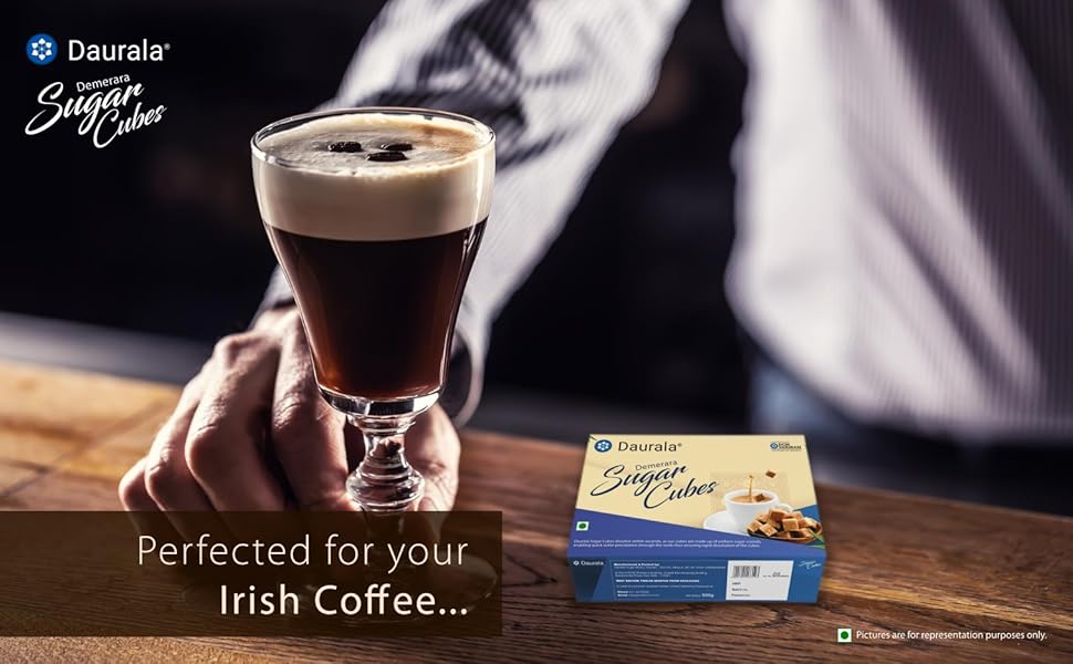 Daurala White Sugar Cubes 2 Kg (480 Cubes) Sulphur Free, Quick