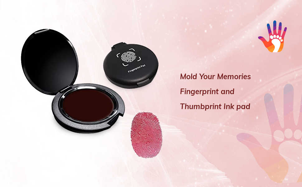 Mold Your Memories Inkless Fingerprint and Thumbprint Ink pad 2 Inch