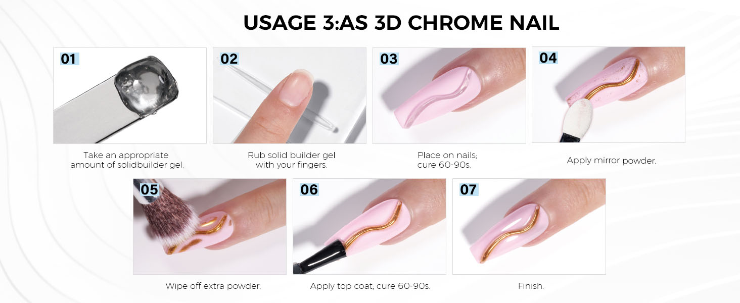 As 3D Chrome Nail