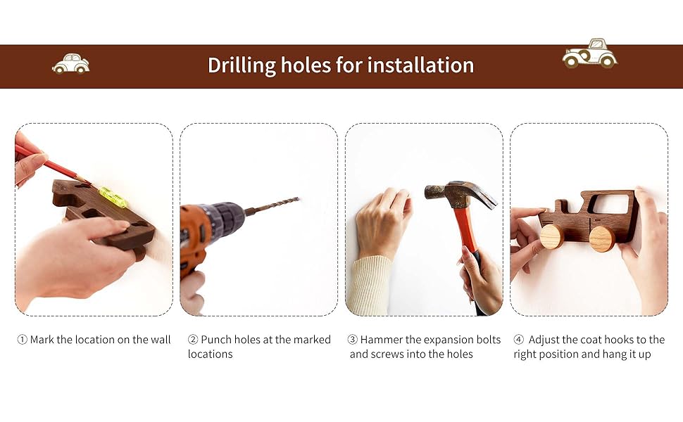 How to install the car coat hooks