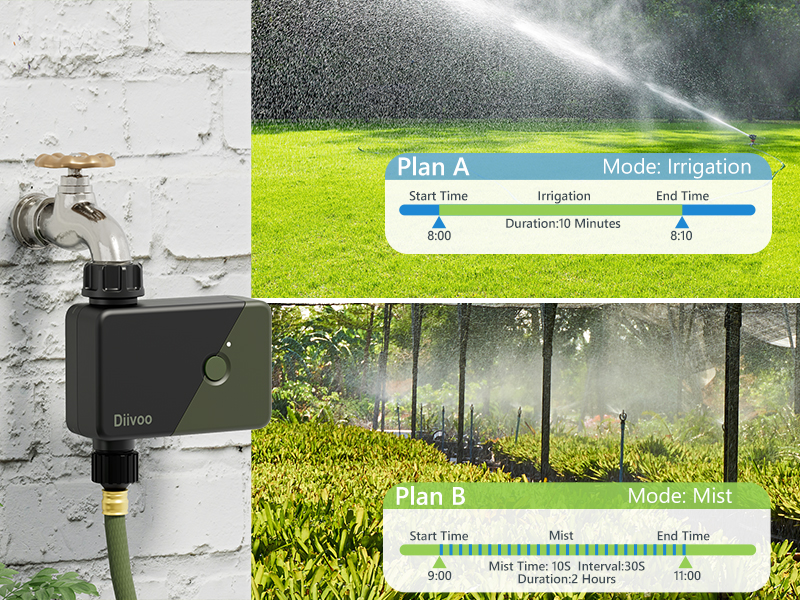 WiFi Hose Timer, Diivoo Smart Water Timer with WiFi Hub, 6