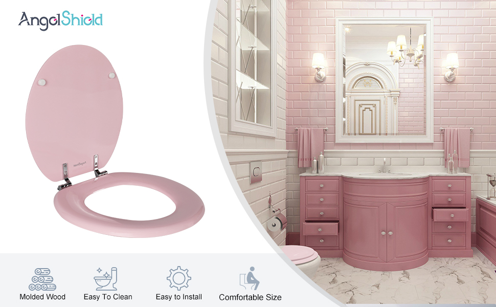 pink toilet seat
