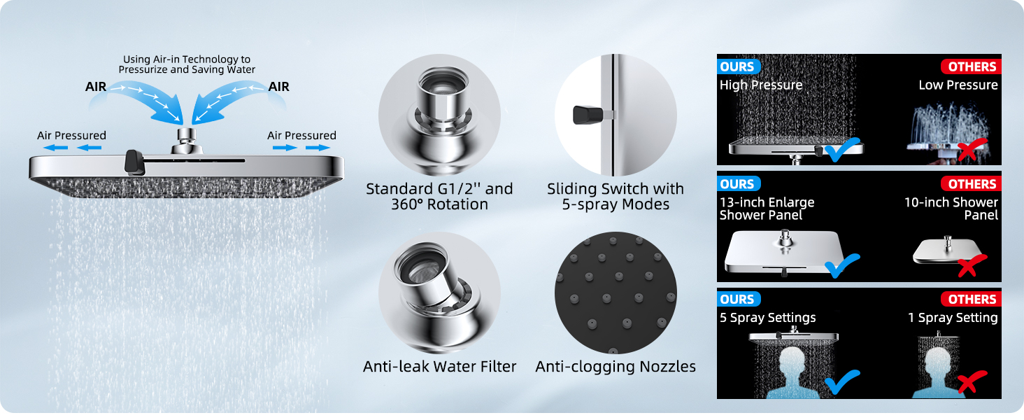 shower head with handheld spray