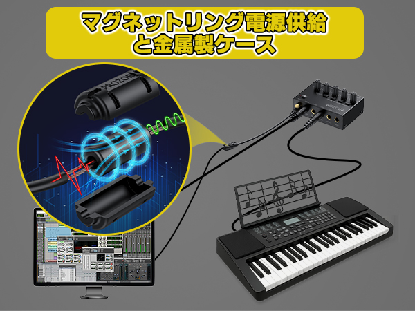 音声ミキサー Amazon | PROZOR オーディオミキサー 4チャンネル 6.35mm