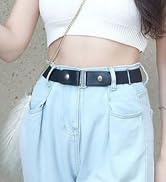 WYuZe No Buckle Elastic Stretch Belt and Tactical Nylon Belt Combain, No Hole Adjustable Belt for...