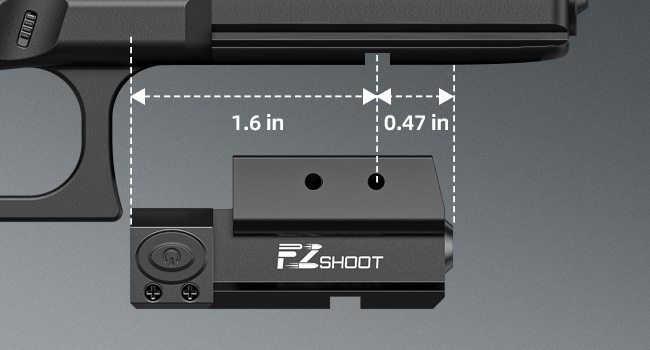 EZshoot Lightweight and Compact Laser Sight - Low Profile Laser for Pistols