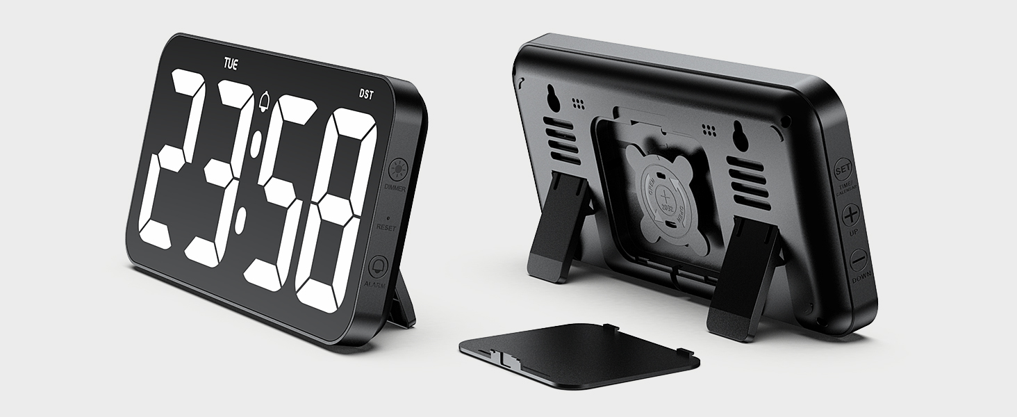 Zgrmbo Plugin LED Digital Wall Clock with DST, Week and 4