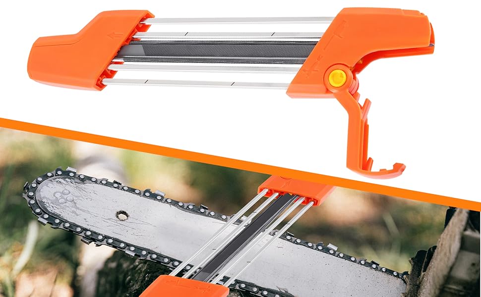TRYYEAN 2in1 Metal Chainsaw Chain Sharpener 4.0mm for