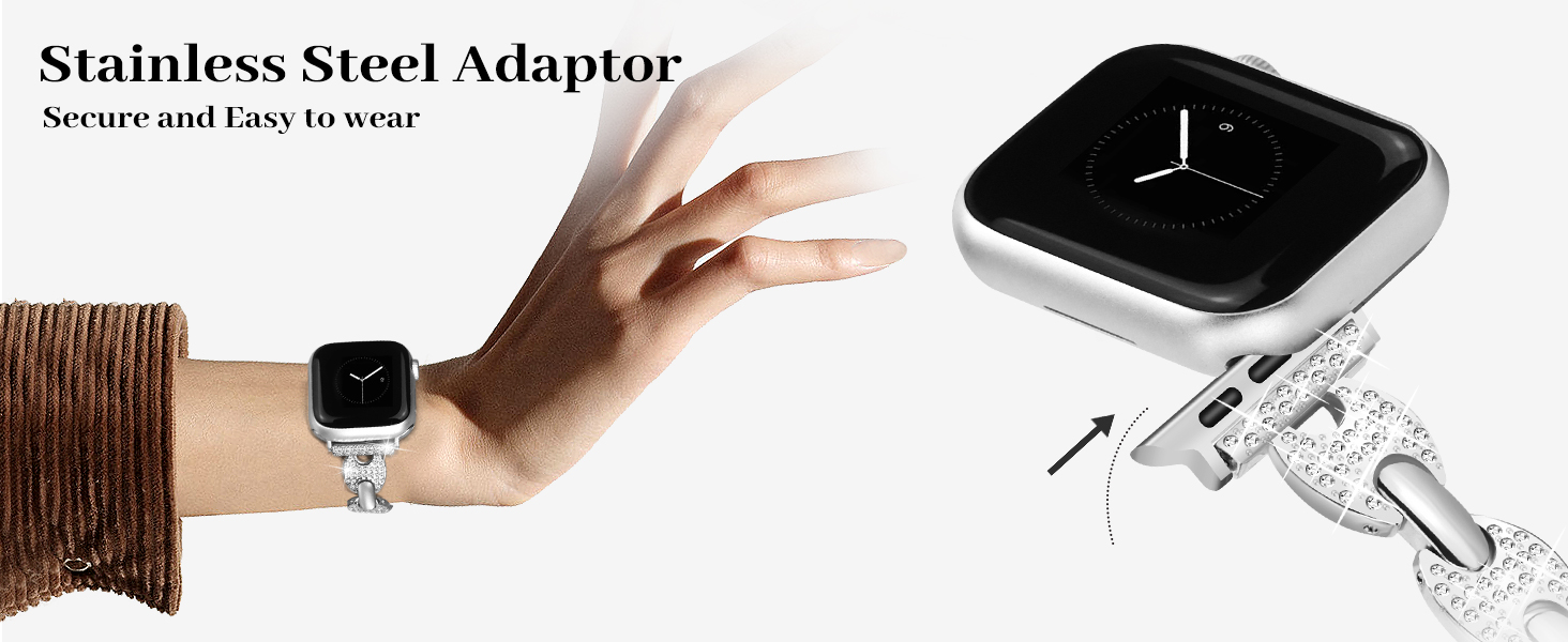 silver apple watch bands women