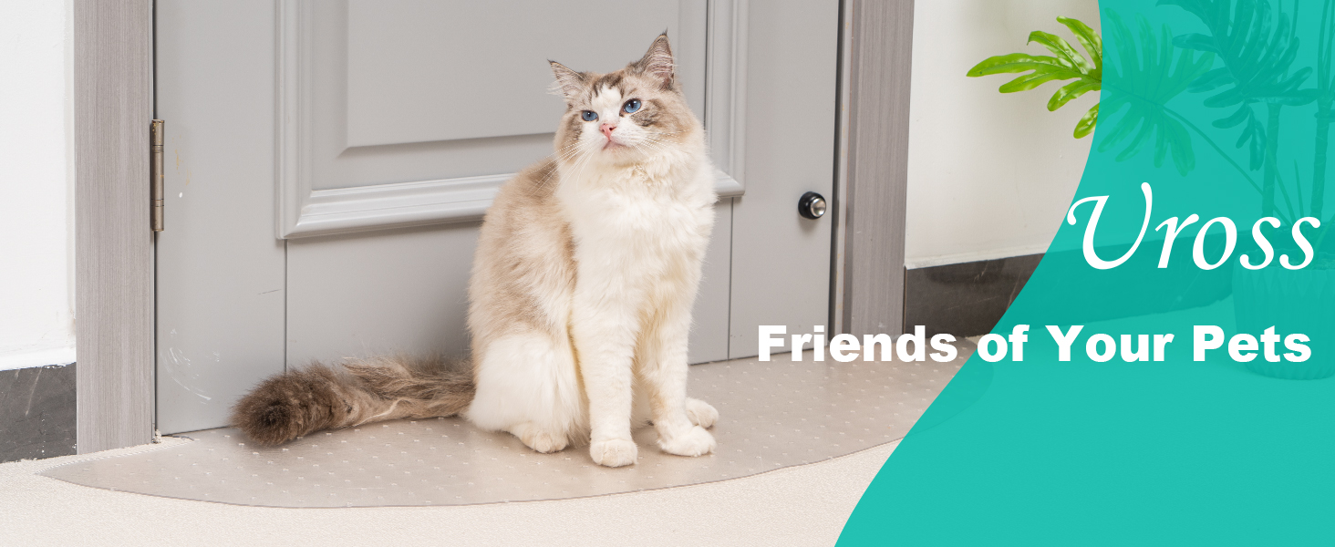 Uross SemiCircular Carpet Protector for Pets 1PCS, Plastic Cat Carpet Protector for