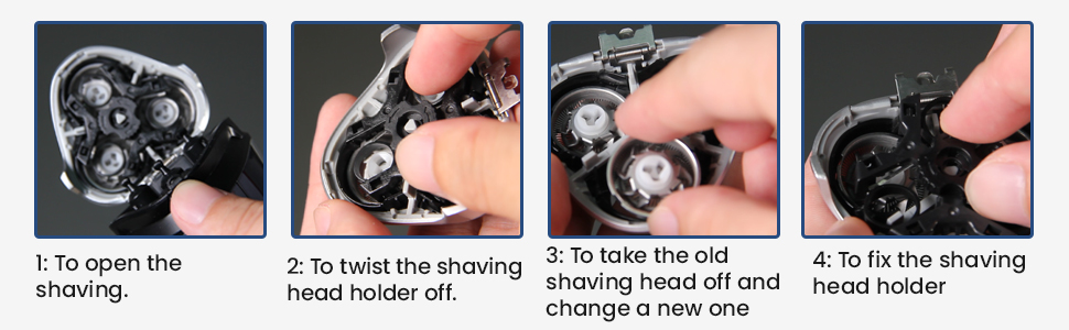 shaver head installation