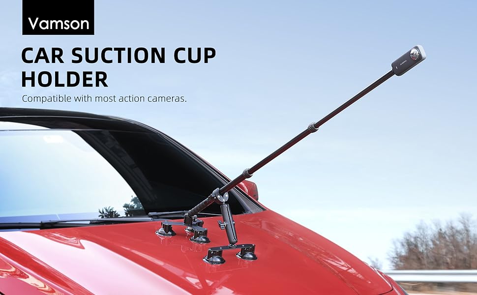 Vamson 5in1 Suction Car Mount Kit for Insta360 X3 X2 X