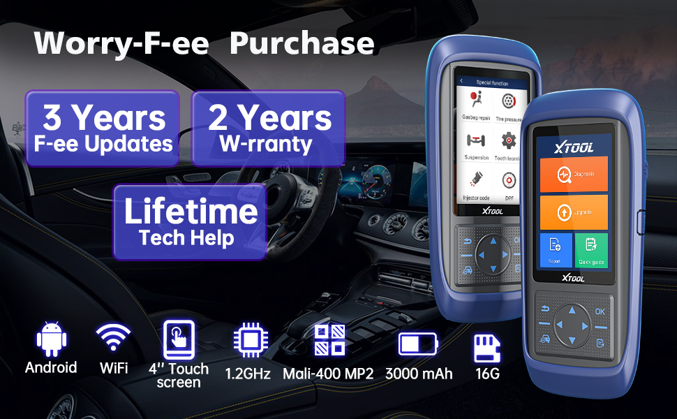 XTOOL A30 Pro Wireless Diagnostic Scanner with Bi