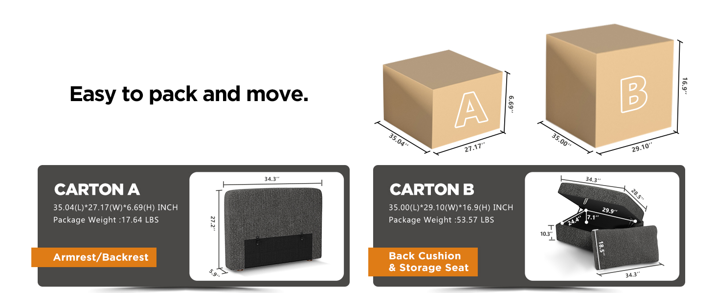 HONBAY Oversized Modular Sofa U Shaped Modular Sectional