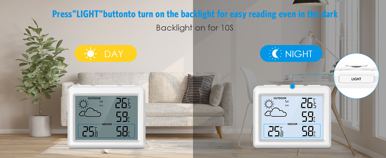 AMIR Upgraded Weather Station Wireless Indoor Outdoor