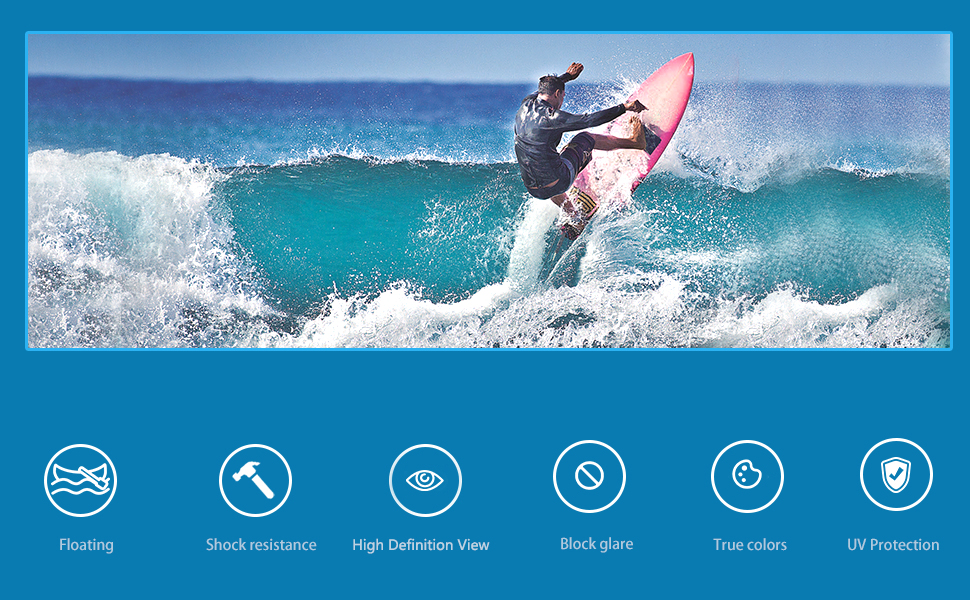 MALIDAK Kayaking Sunglasses, Polarized Sunglasses With UV400 Protection Lenses, TPX