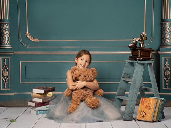 Amazon.com : Kate White Wood Texture Floor Mat Backdrop