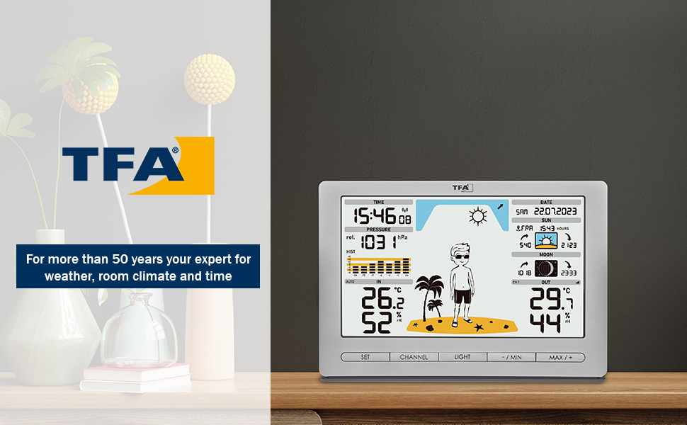 TFA Dostmann Meteo Jack 35.1097.54 Wireless Weather Station with