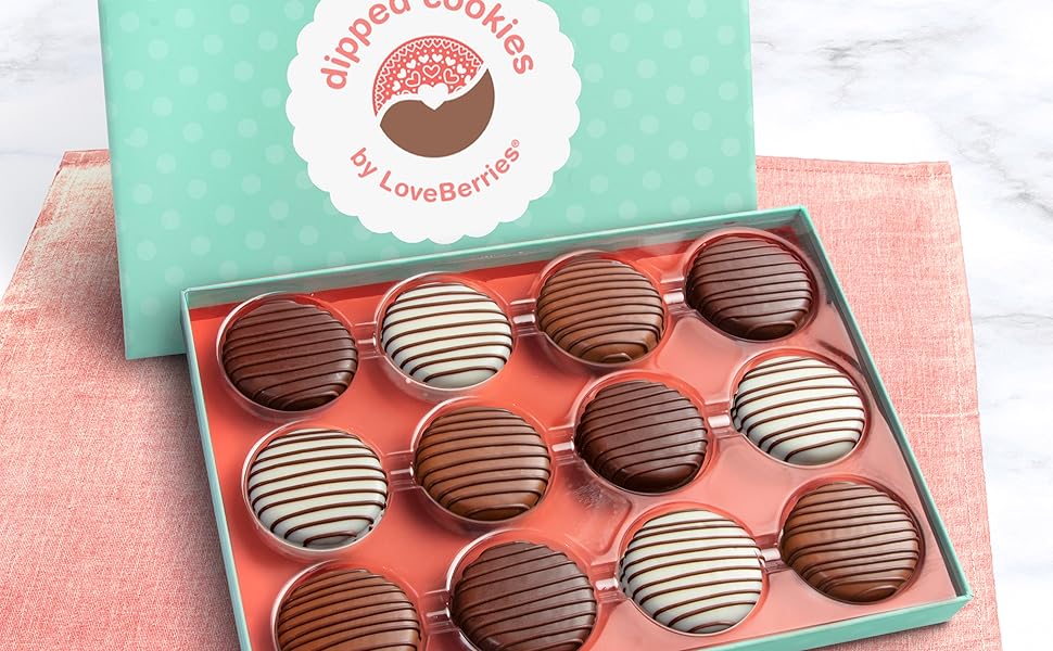 12 Dark, Milk and White Delight Chocolate Dipped Oreos