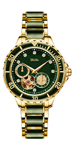 Skeleton womens watch