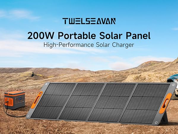 Amazon.com : 200W Portable Solar Panel for Power Station, 24