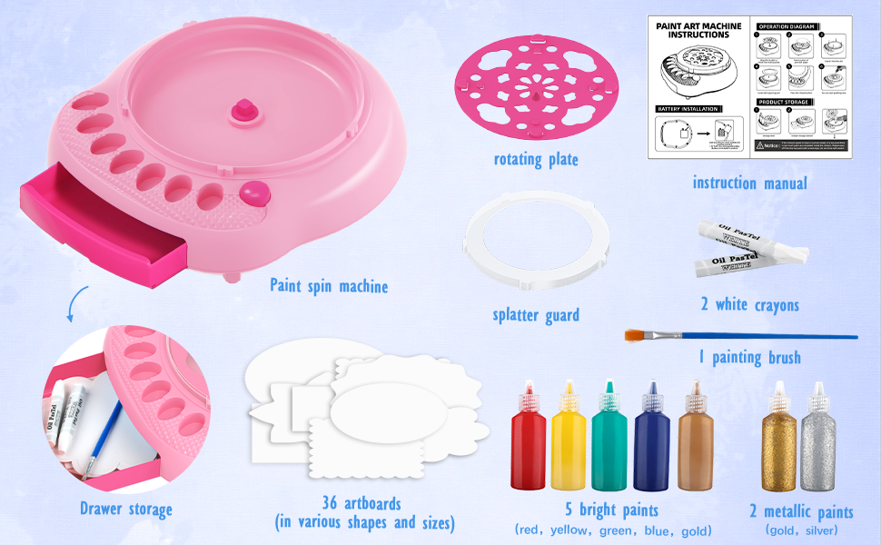paint spin art machine kit arts and crafts for kids