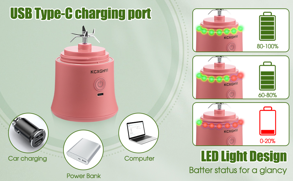 USB rechargeable blender 