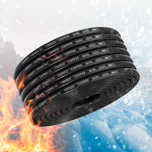 Designed for harsh conditions, the electrical wire is resistant to both high and low temperatures.
