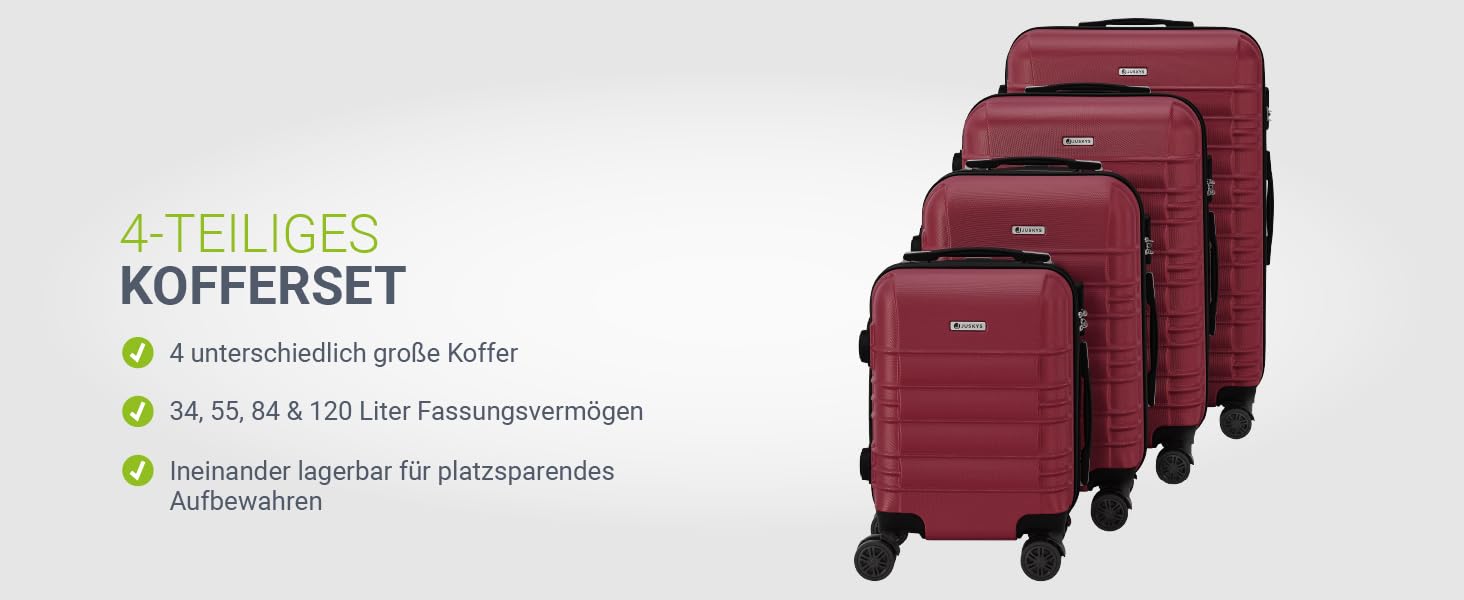 Juskys Hartschale Kofferset Reisekoffer - geräuscharme 360° Rollen, leicht und groß - perfekt für Familien und Studenten 656b3d7f A55e 4388 A884 46898a2a836f. CR1,0,1464,600 PT0 SX1464 V1
