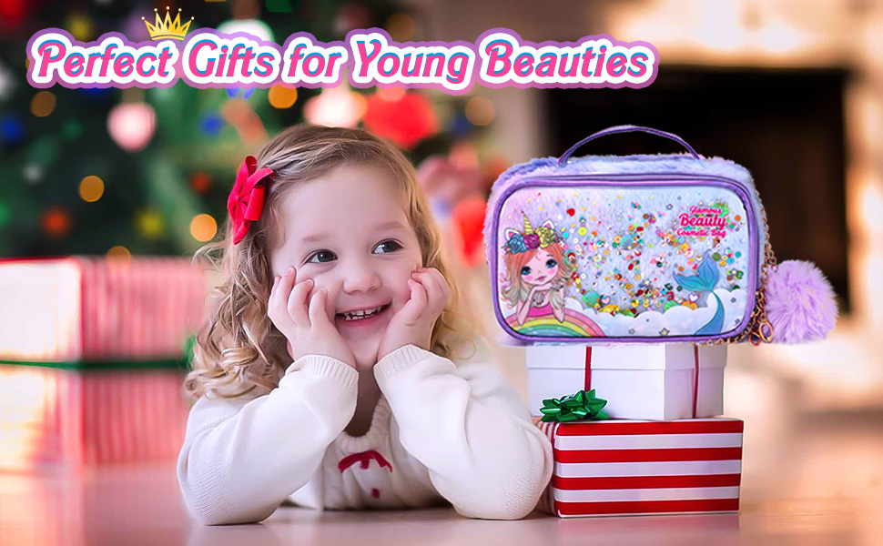 Kids Washable Makeup kit for Girls, Real Makeup Set Toddler Make up Kit with Unicorn Cosmetic Bag, Kid Play Make up Set Christmas Birthday Unicorn Gift Toys for 3 4 5 6 7 8 9 10 Year Old Girl 25 Makeup kit