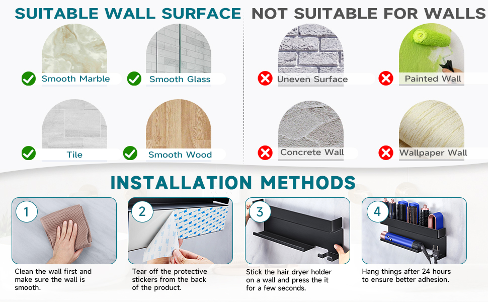 Hair Tool Organizer Wall Mount