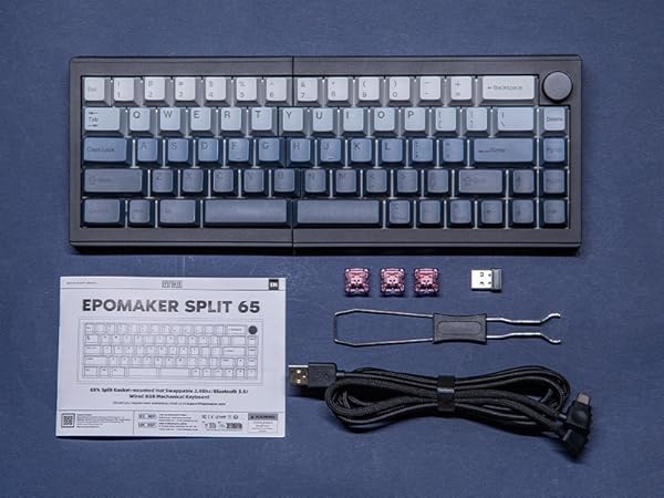 Amazon | EPOMAKER Split65 QMK/VIA プログラマブルキーボード