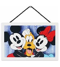 Mickey, Minnie Mouse & Pluto Hanging Wood Wall Decor