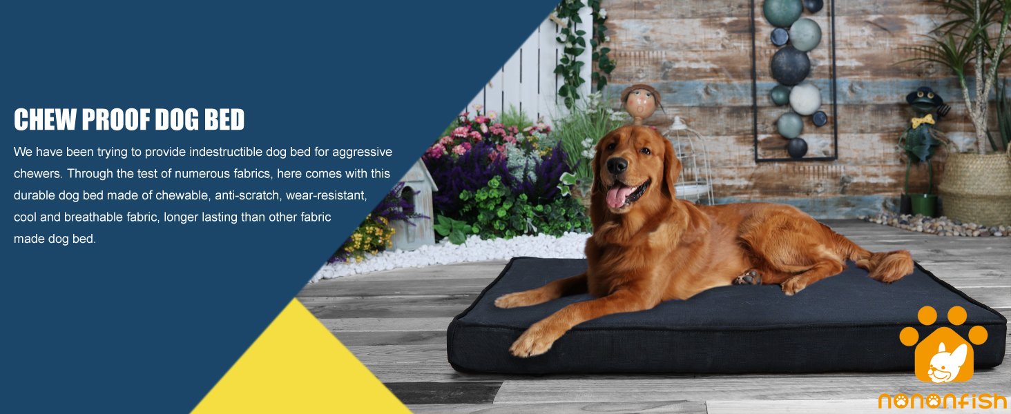 Indestructible Dog Beds for Aggressive Chewers Waterproof