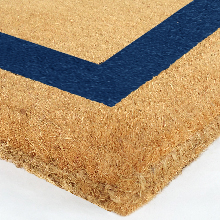 blue single border doormat